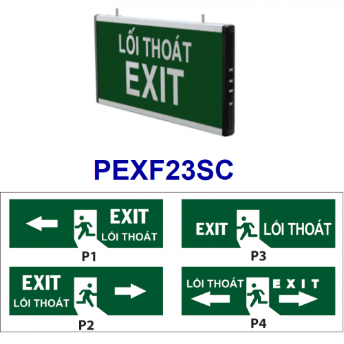 Đèn Exit Paragon PEXF23SC 