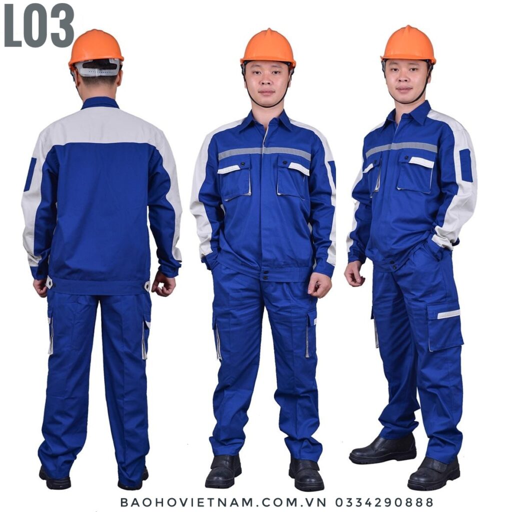 Quần áo công nhân phối màu L03